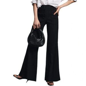 Anthropologie Maeve The Naomi Wide Leg Flare Pants Sz 2